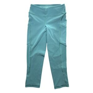 Lululemon Ready to Race Crop 21" Leggings Deep Cove Size 4 Lazer Cut